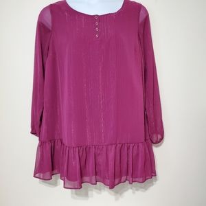 Isabel Maternity long sleeves tunic peplum top